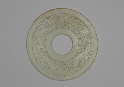 图片[3]-Openwork jade Bi disc with dragon pattern, Han dynasty-China Archive